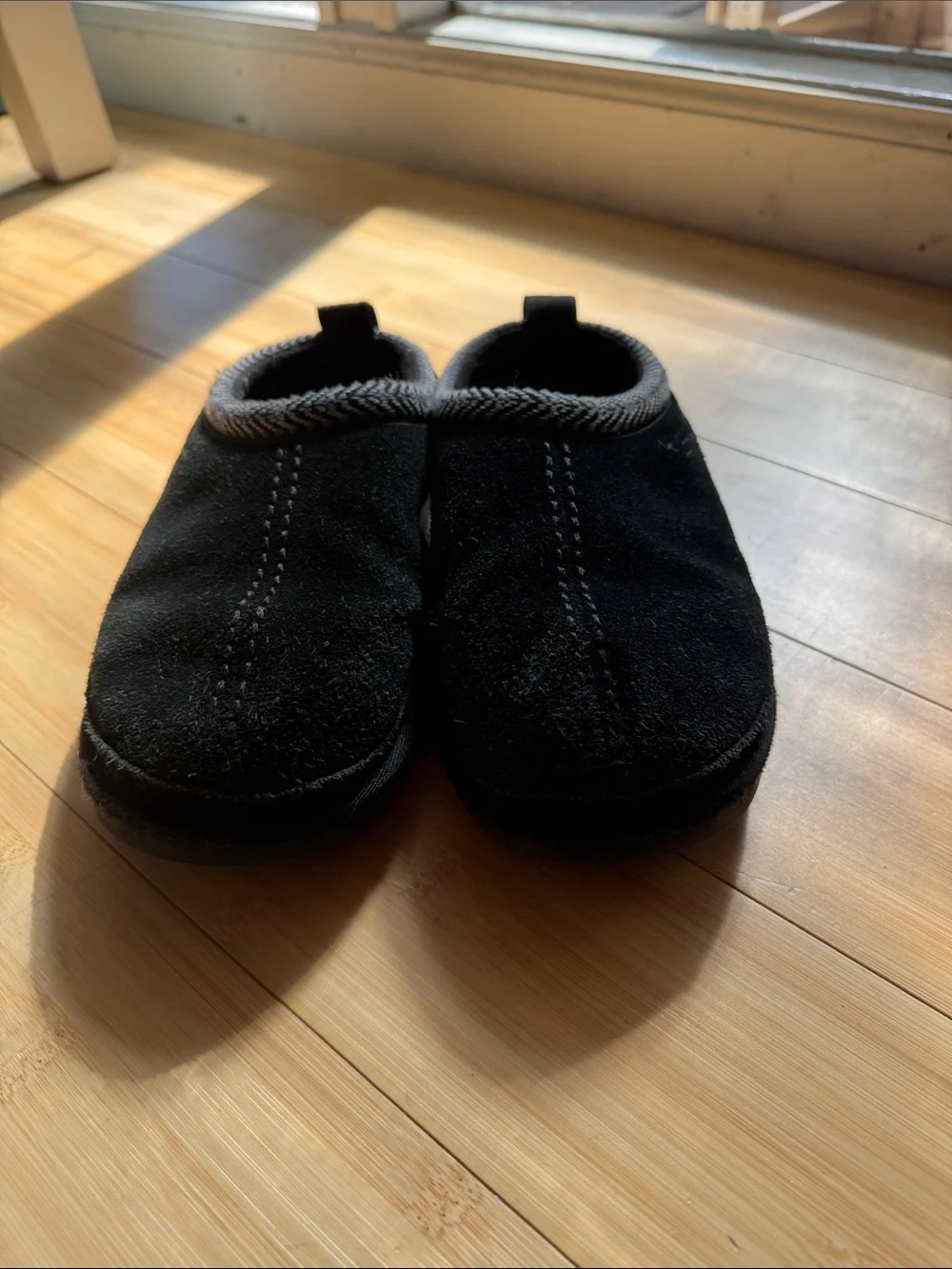 UGG Kids Black Slip-On Cozy Mules